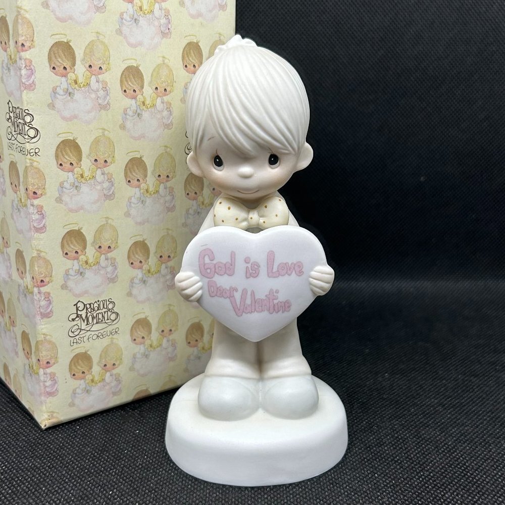 Precious Moments "God is Love, Dear Valentine" boy figurine